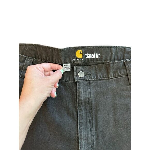 Carhartt Men's Work Pants sz 40x30 Relaxed Fit Straight Leg Rugged Flex Canvas - Picture 3 of 6